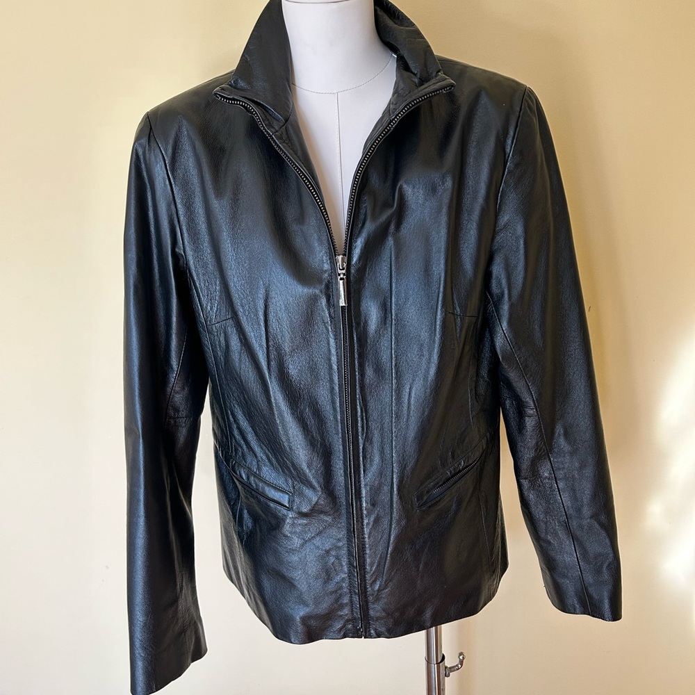 New York & Company Black Leather Jacket